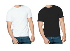 1 , 3 & 5 Pack Mens T-Shirt Cotton Plain Tee Shirts T Shirt Round Neck Lot New