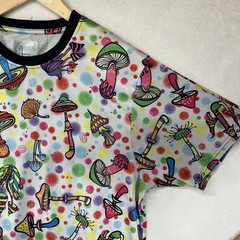 Mens Retro Psychedelic Mushroom T Shirt Trippy Colorful Retro 90s Acid Vibes