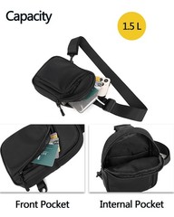 Small Crossbody Bag, Travel Sling Bag Waterproof Chest Purse For Women Men Li…