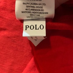 Polo Ralph Lauren T-Shirt Mens 2XB Red Pocket Short Sleeve Cotton Tee Pony Logo