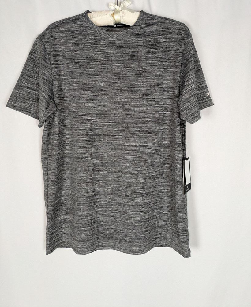 Kenneth Cole Tshirt M Men’s Gray Heathered Short Sleeve Tech Crew Neck Active