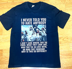 Black Cotton Religious Christian Jesus Spiritual Size Medium S/S T-Shirt