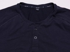 PUBLIC REC Men’s Short Sleeve Henley Shirt Cotton Lyocell Black XL