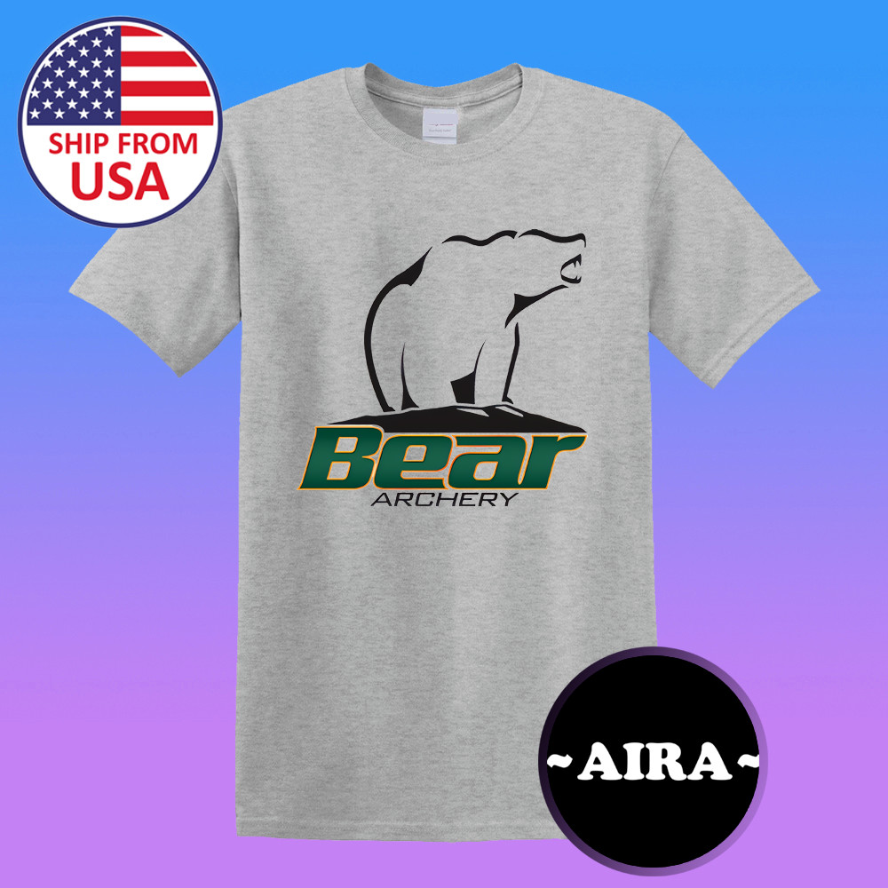 Bear Archery Men’s Grey T-Shirt Size S-5XL