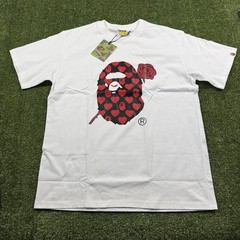 A Bathing Ape Ape Head Logo Graphic Print Crew Neck T-Shirt White Men’s XL