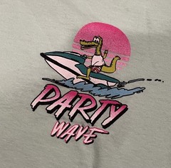 Cptn Party Wave T Shirt – Green Mens Size Small New Without Tag