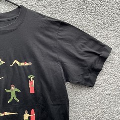 Curative x Manikan Short Sleeve T Shirt Black Size L Chill Vibes Yoga Surf NWT
