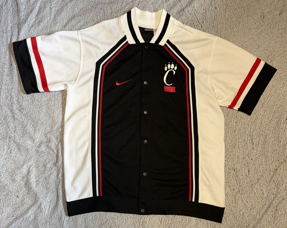 Rare 90s Vintage University of Cincinnati Bearcats Nike Basketball Warmup sz M