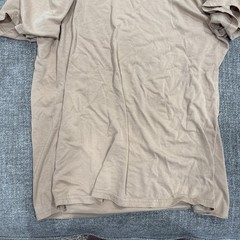 CSG Beige Cotton Crew Neck Men’s Short Sleeve T-Shirt Size M
