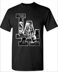 Gangsta LA Heritage Men’s T-Shirt White, Black, Gray SM to 3XL