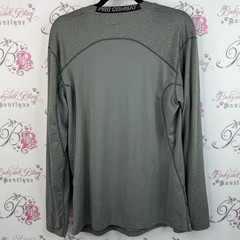 Nike long sleeve shirt dri fit grey silver Pro Combat Men’s Long Sleeve Gray Tee