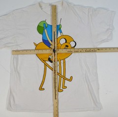 Finn the Human and Jake Dog Shirt White XL Cartoon Network Funny Adventure Time