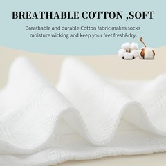 Women Ankle Socks Low Cut Ultra Soft Cotton White Black 8 PCS Size 5/9 Inch