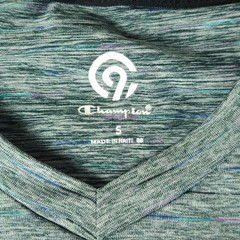 Champion C9 Men’s Small Green/Gray Breathable Quick Drying Gym Workout Tee