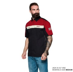 Indian Motorcycle Men’s Headdress Colorblock Shop Shirt Red 2865623