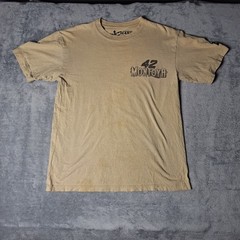 Vintage Juan Pablo Montoya Racing T-Shirt Fastest On The Track NASCAR Tan Medium