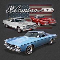 Joe Blow T’s Chevy El Camino Men’s Heather Gray T-Shirt 1959 1964 1969 SS396