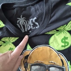 Vibes Money Bags T-shirt all over print Men’s Size mens Med