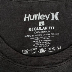 Vintage Hurley Surf Skate T-Shirt Black Blue Logo Graphic Men’s Size L Chest 44