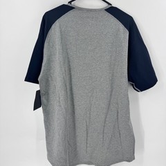 BYLT Basics Men XL Drop Cut Lux Shirt Heather Grey Navy Raglan Athletic NWT