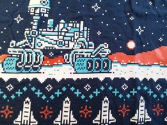 Anvil T Shirt Winter Design Blue Large