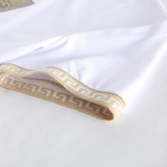 New Fashion Trend Embroidery Diamonds Rhinestone Short Sleeve Luxury Men T-Shirt