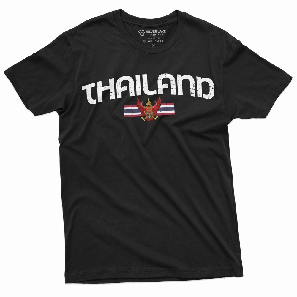 Men’s Thailand T-shirt Thai Flag Coat of Arms Country Heritage Diaspora Shirt
