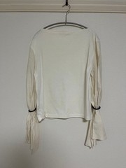 AKIRANAKA 21ss White Linen-Cotton Sleeve Top Casual Formal