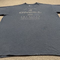 O’neill Mens Shirt Size XL Gray Short Sleeve Crew Neck Graphic Tee Casual Surfer