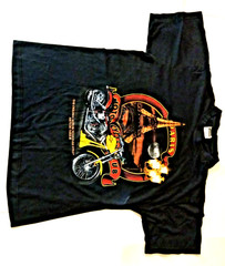 VINTAGE SOLS BEST QUALITY UNISEX BLACK PARISH MOTORCYCLE UB T-SHIRT-SIZE XL-EUC