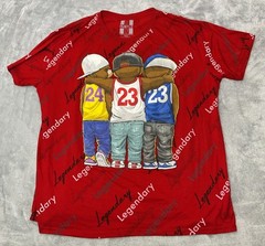 Michael Jordan Kobe Bryant LeBron James OG Hustle Red T-shirt Basketball 4XL