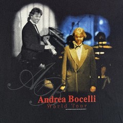 Vintage 2000 Andrea Bocelli World Tour T Shirt Men’s Medium Y2K Concert Tee