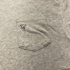 Bird Dog Performance T-Shirt L Soft Feel Lightweight Cotton Pocket Logo Gray