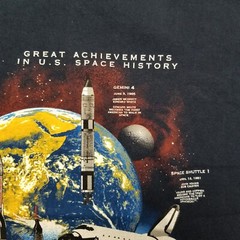 Vintage Kennedy Space Center Launch T-Shirt NASA Space Shuttle Size Large Black