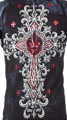 XTREME COUTURE by AFFLICTION Black LOST SQUADRON Short Sleeve Slim Fit T-shirt
