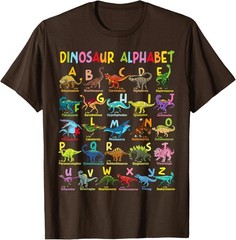 Types of Dinosaurs Alphabet A-Z ABC Dino Identification T-Shirt