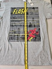 Adult Med-The Flash Shirt Gray Graphic Crew Neck New w/tag
