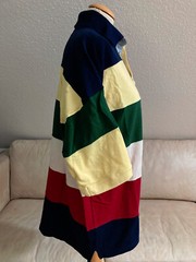 Ivy Crew Men’s Size L Blue Green Yellow White Short Collar Buttons Retro