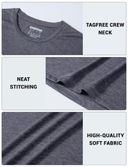 Men’s Workout T-Shirts Short Sleeve Performance Shirts Gym Athletic Casual Tops