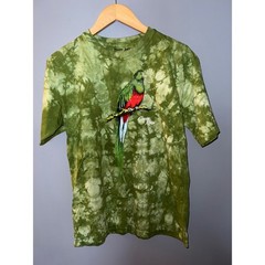 Tropic Joes Costa Rica Quetzal Bird Green Tie Dye Graphic T-Shirt Mens Medium