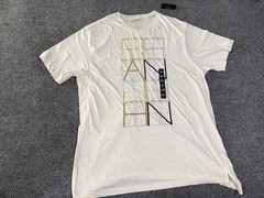 Sean John Shirt Mens 3XL White Vertical Foil Logo Graphic Tee T-Shirt Streetwear