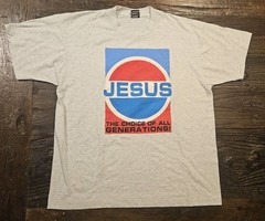 Rare! Vintage BEST Single Stitch BEST Religious Jesus Tshirt Pepsi-The Choice…
