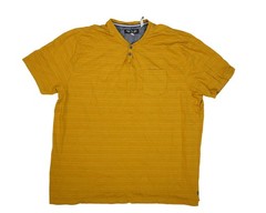 Free Planet Shirt Mens 4X Yellow Henley Organic Cotton Pocket Sustainable