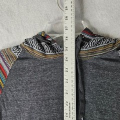 Beautiful Giant Hoodie Mens Small Gray Pullover Aztec Print Soft Lightweight