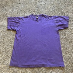 Vintage 90s Russell Athletic Pocket T Shirt Ghost Pocket Men’s Large Faded Purp