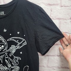 Alab Skater Tshirt Size L Grim Reaper Skateboarding At Night Streetwear Skeleton