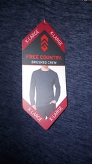 Free Country Brushed Crew Men’s Size XXL Blue Marled MSRP $45 NWT Brand New