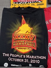 Lot of 8 Marine Corps Marathon Shirts XL 2006–2013 Crew & Mock Turtleneck