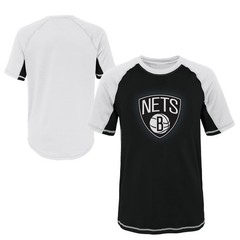 Outerstuff Nba Brooklyn Nets Youth Boys 8-20 Short Sleeve Rash Guard Small 8