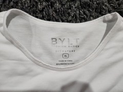 BYLT Premium Basics Shirt Mens XL White Signature Crewneck Tee Shirt Extra Large